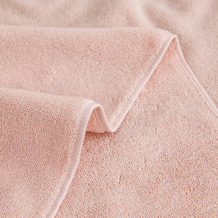 91家纺网 家纺一手货源 找家纺 悦然毛巾被 2025春夏新款全棉纯棉素色毛圈浴巾加厚加大 蜜桃粉