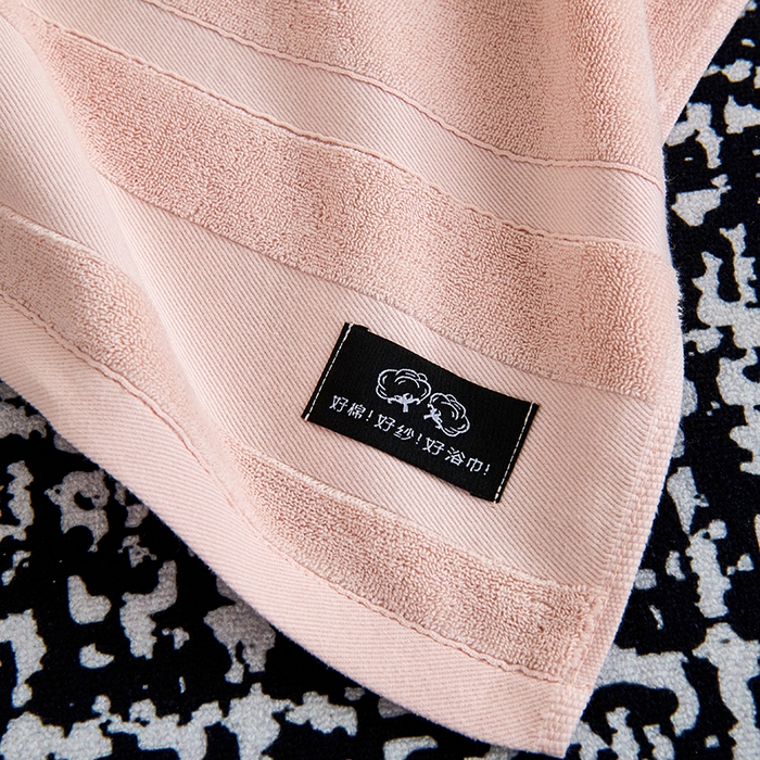 91家纺网 家纺一手货源 找家纺 悦然毛巾被 2025春夏新款全棉纯棉素色毛圈浴巾加厚加大 蜜桃粉