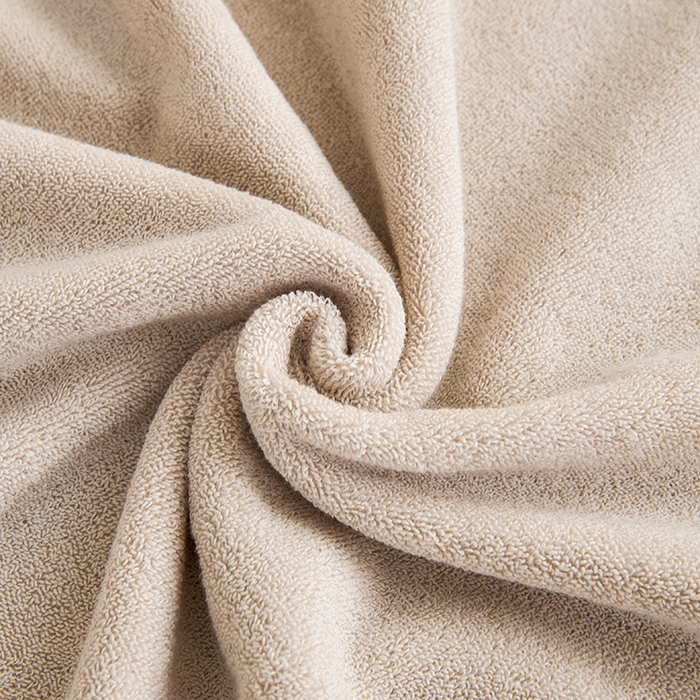 91家纺网 家纺一手货源 找家纺 悦然毛巾被 2025春夏新款全棉纯棉素色毛圈浴巾加厚加大 浅驼色