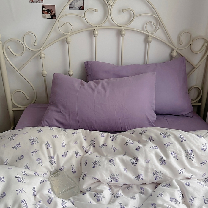 91家纺网 家纺一手货源 找家纺 柚可家居 2025新款全工艺双层纱数码印花全棉四件套实拍图 野梦集