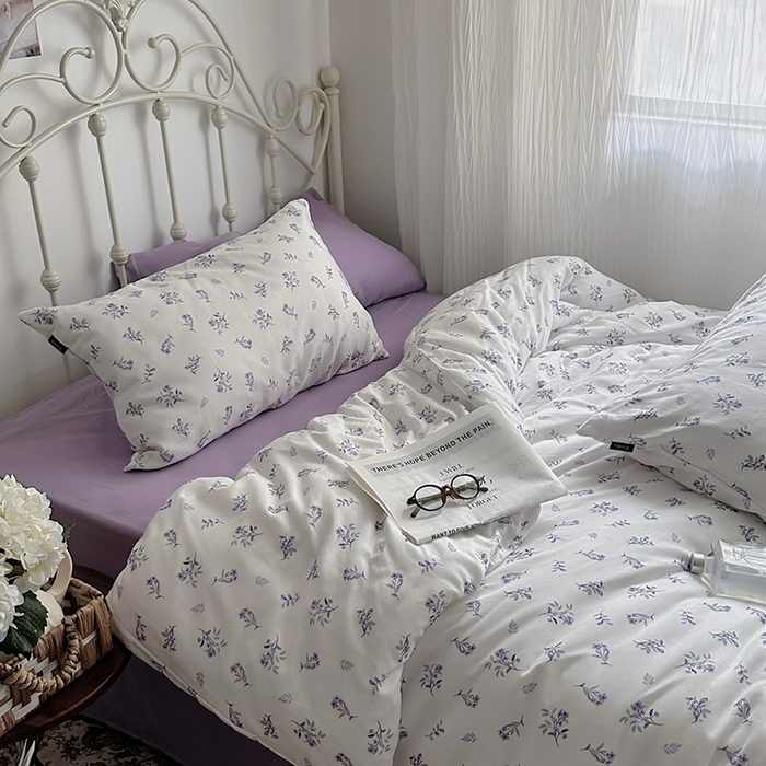 91家纺网 家纺一手货源 找家纺 柚可家居 2025新款全工艺双层纱数码印花全棉四件套实拍图 野梦集