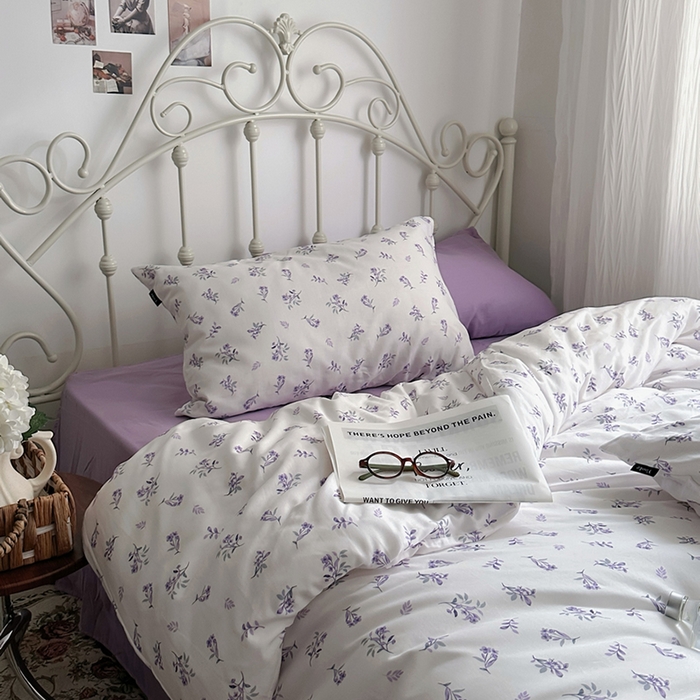 91家纺网 家纺一手货源 找家纺 柚可家居 2025新款全工艺双层纱数码印花全棉四件套实拍图 野梦集