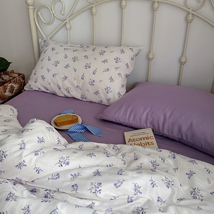 91家纺网 家纺一手货源 找家纺 柚可家居 2025新款全工艺双层纱数码印花全棉四件套实拍图 野梦集