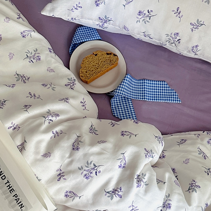 91家纺网 家纺一手货源 找家纺 柚可家居 2025新款全工艺双层纱数码印花全棉四件套实拍图 野梦集