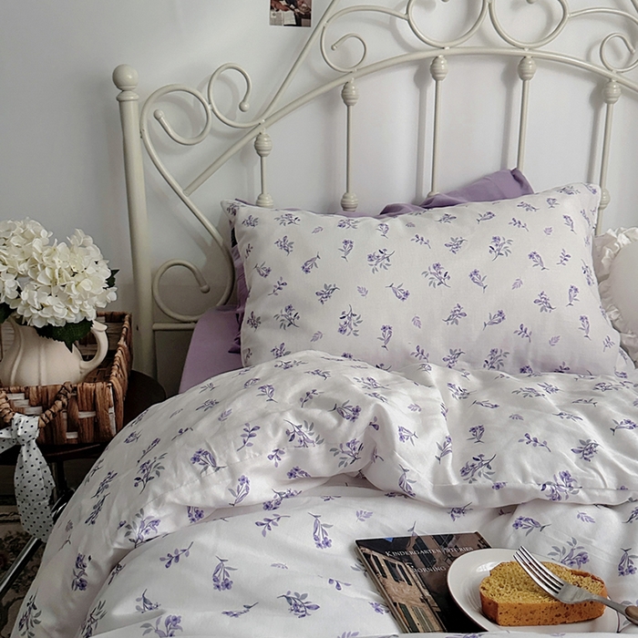 91家纺网 家纺一手货源 找家纺 柚可家居 2025新款全工艺双层纱数码印花全棉四件套实拍图 野梦集