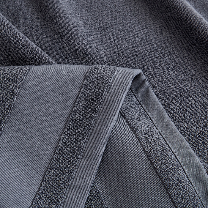 91家纺网 家纺一手货源 找家纺 悦然毛巾被 2025春夏新款全棉纯棉素色毛圈浴巾加厚加大 岩石灰