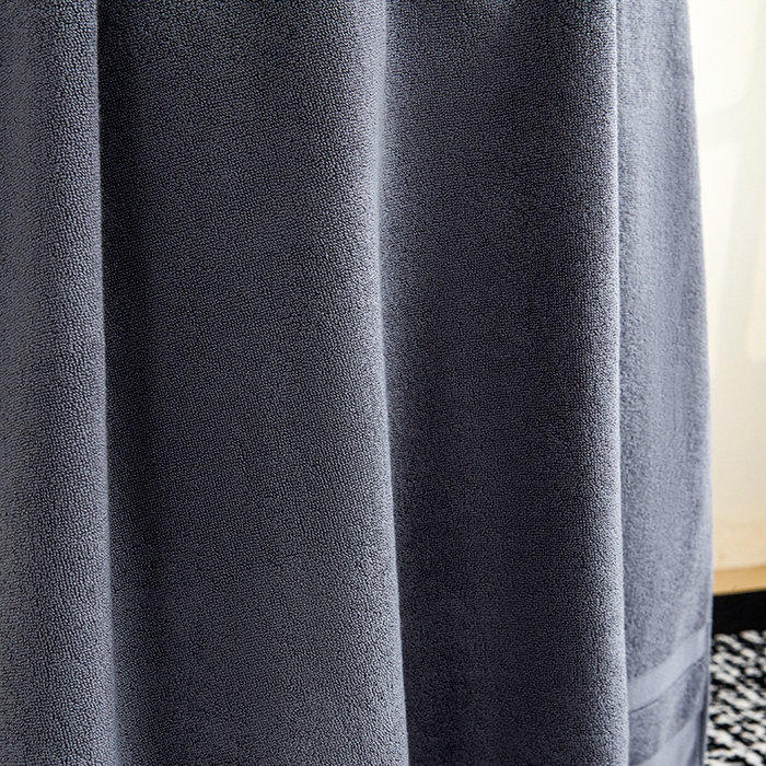 91家纺网 家纺一手货源 找家纺 悦然毛巾被 2025春夏新款全棉纯棉素色毛圈浴巾加厚加大 岩石灰