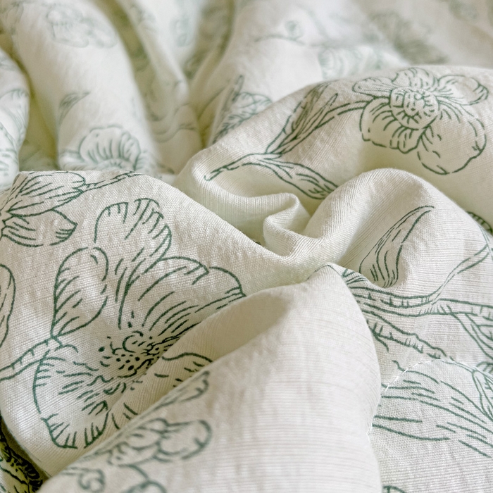 91家纺网 家纺一手货源 找家纺 Mata蔓塔家 2025新款云感针织双层纱彩色贝壳边夏被夏凉被空调被(有买家秀） 海像森林