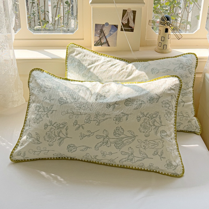 91家纺网 家纺一手货源 找家纺 Mata蔓塔家 2025新款云感针织双层纱彩色贝壳边夏被夏凉被空调被(有买家秀） 海像森林