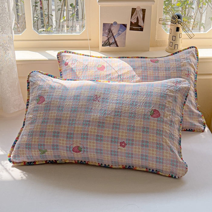 91家纺网 家纺一手货源 找家纺 （总）Mata蔓塔家 2025新款云感针织双层纱彩色贝壳边夏被夏凉被空调被(有买家秀）