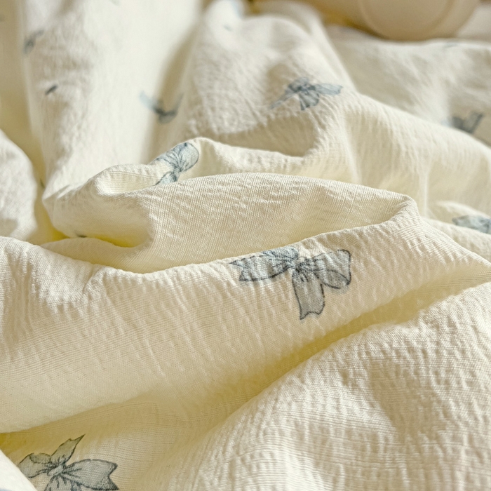 91家纺网 家纺一手货源 找家纺 Mata蔓塔家 2025新款云感针织双层纱彩色贝壳边夏被夏凉被空调被(有买家秀） 相思-蓝