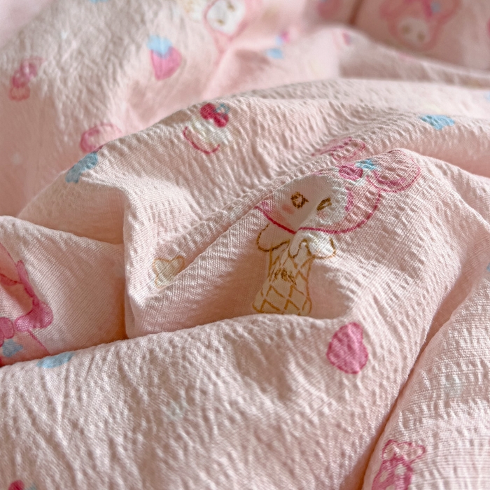 91家纺网 家纺一手货源 找家纺 Mata蔓塔家 2025新款云感针织双层纱彩色贝壳边夏被夏凉被空调被(有买家秀） 小美冰淇淋