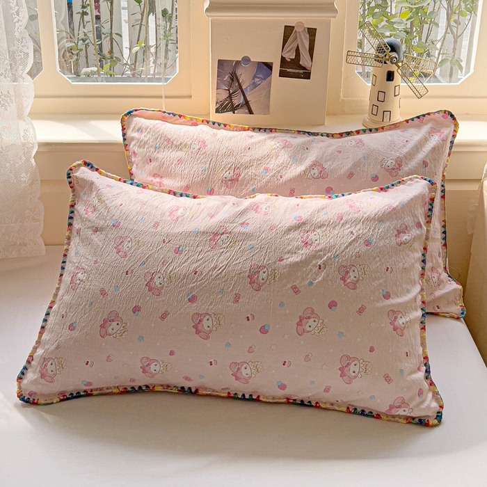 91家纺网 家纺一手货源 找家纺 Mata蔓塔家 2025新款云感针织双层纱彩色贝壳边夏被夏凉被空调被(有买家秀） 小美冰淇淋