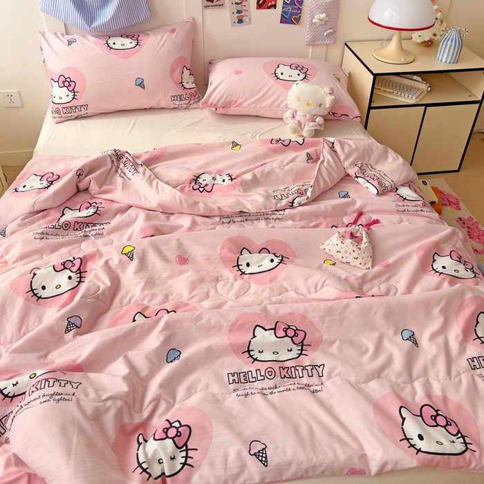 91家纺网 家纺一手货源 找家纺 （总）Mata蔓塔家 2025春夏新款三丽鸥A类水洗双层纱夏被夏凉被空调被