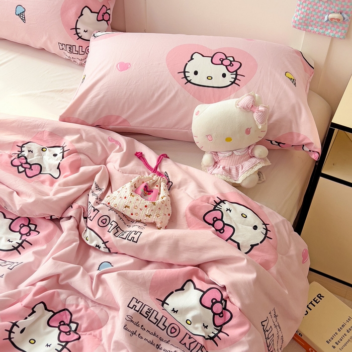 91家纺网 家纺一手货源 找家纺 （总）Mata蔓塔家 2025春夏新款三丽鸥A类水洗双层纱夏被夏凉被空调被