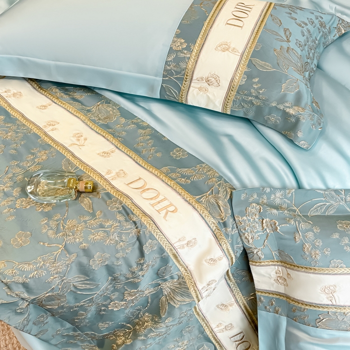 91家纺网 家纺一手货源 找家纺 （总）帝王家纺 2025新款浮雕刺绣水洗天丝真丝夏被四件套冰丝三件套夏季直播