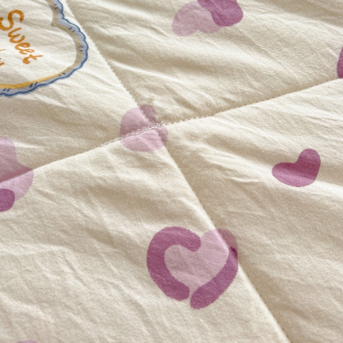 91家纺网 家纺一手货源 找家纺 Mata蔓塔家 2025春夏新款印花水洗双层纱单夏被夏凉被空调被（有买家秀） 黄油小熊