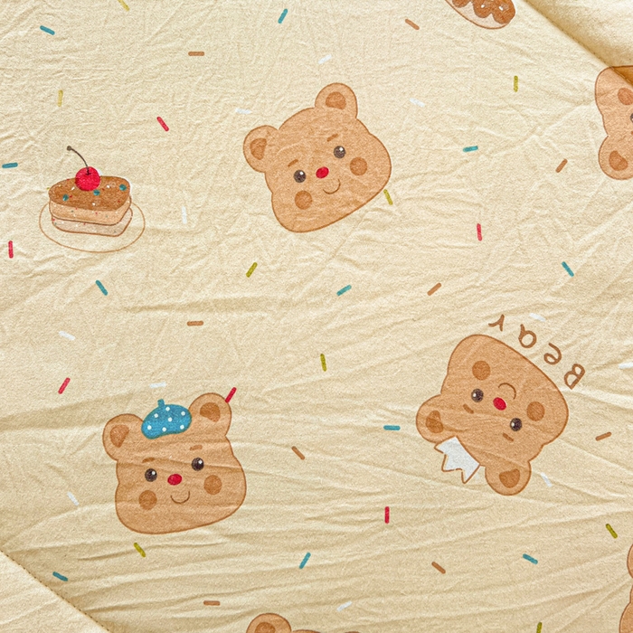 91家纺网 家纺一手货源 找家纺 Mata蔓塔家 2025春夏新款印花水洗双层纱单夏被夏凉被空调被（有买家秀） 奥利奥小熊