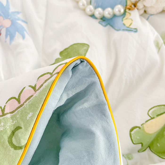 91家纺网 家纺一手货源 找家纺 Mata蔓塔家 2025春夏新款印花水洗双层纱单夏被夏凉被空调被（有买家秀） 恐龙星球