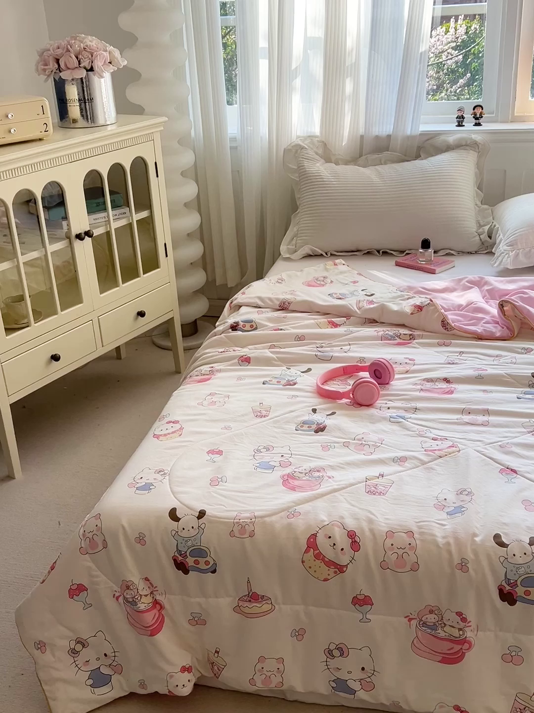 91家纺网 家纺一手货源 找家纺 Mata蔓塔家 2025春夏新款印花水洗双层纱单夏被夏凉被空调被（有买家秀） 奶猫