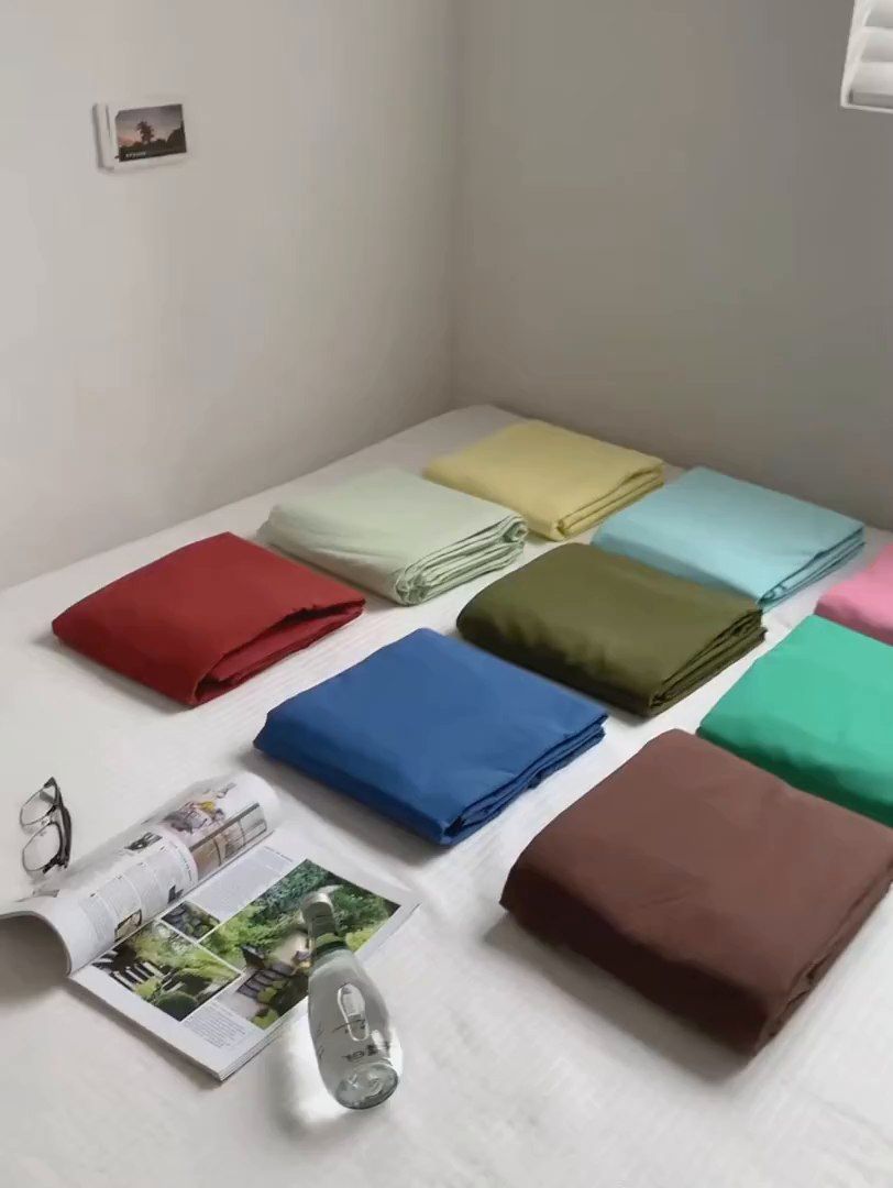 91家纺网 家纺一手货源 找家纺 （总）柚可家居 2025新款40支色织水洗棉单被套