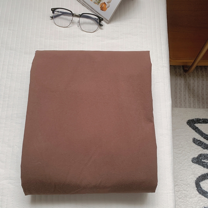 柚可家居 2025新款40支色织水洗棉单被套 咖色