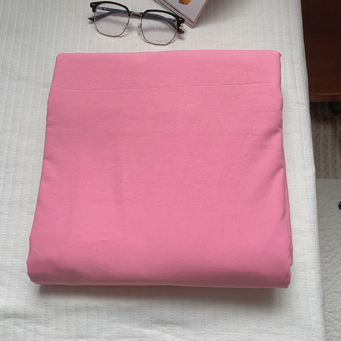 柚可家居 2025新款40支色织水洗棉单被套 桃红