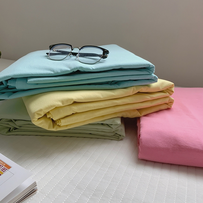 91家纺网 家纺一手货源 找家纺 柚可家居 2025新款40支色织水洗棉单被套 组合图