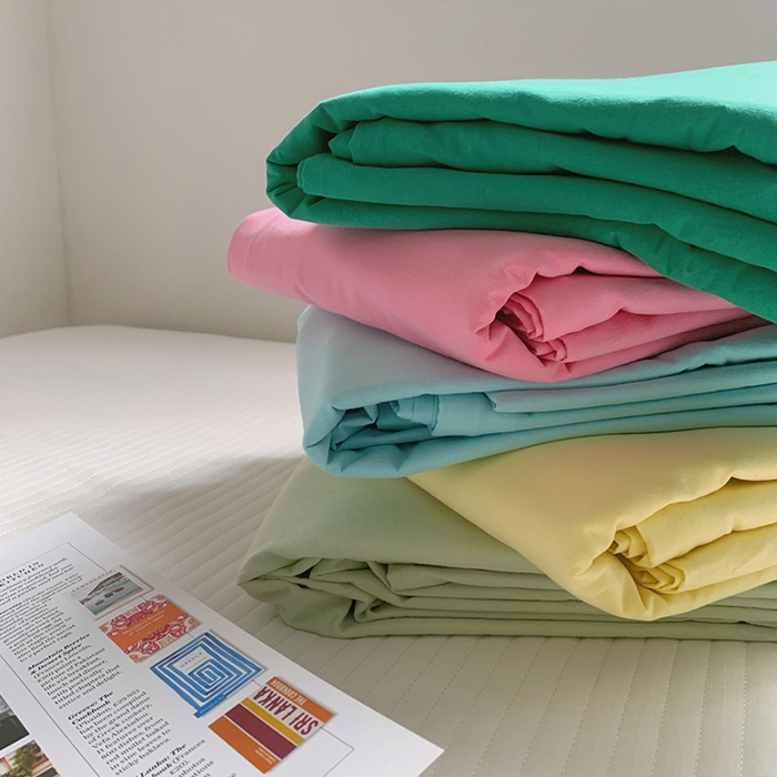 91家纺网 家纺一手货源 找家纺 柚可家居 2025新款40支色织水洗棉单被套 组合图