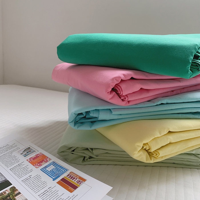 91家纺网 家纺一手货源 找家纺 柚可家居 2025新款40支色织水洗棉单被套 组合图