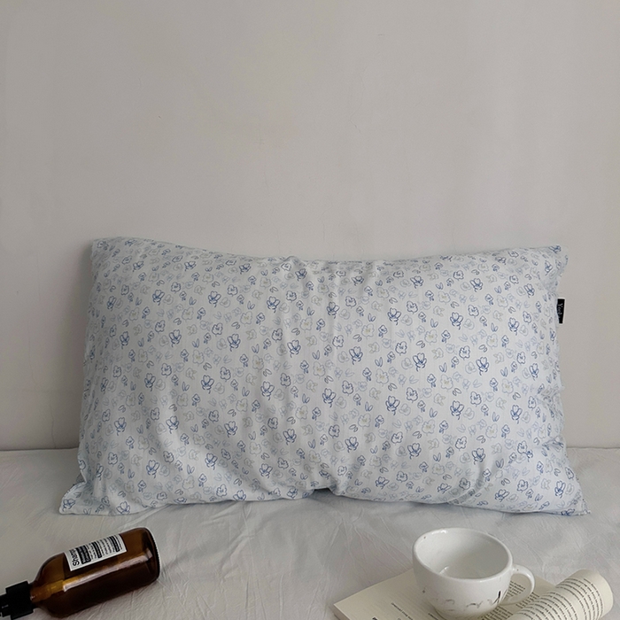柚可家居 2025新款双层纱印花单枕套 七日春信（双层纱单枕套）