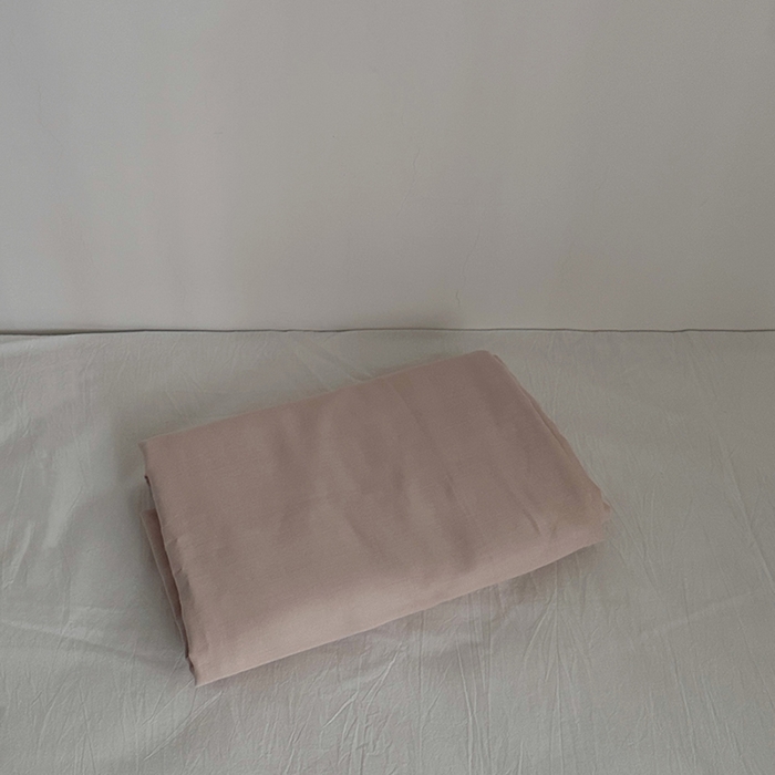 91家纺网 家纺一手货源 找家纺 柚可家居 2025新款双层纱单床单单床笠 奶糖