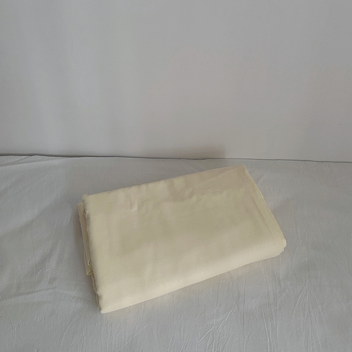 91家纺网 家纺一手货源 找家纺 柚可家居 2025新款双层纱单床单单床笠 米黄色