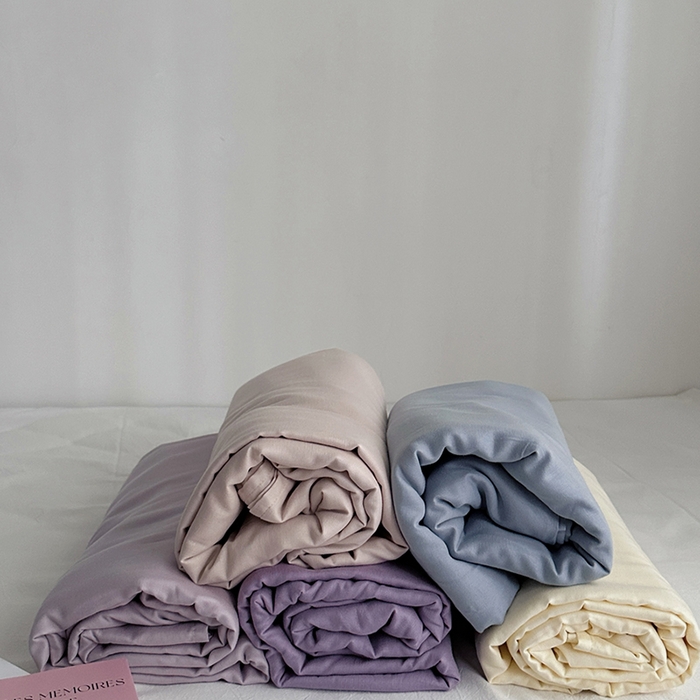 91家纺网 家纺一手货源 找家纺 柚可家居 2025新款双层纱单床单单床笠 米黄色