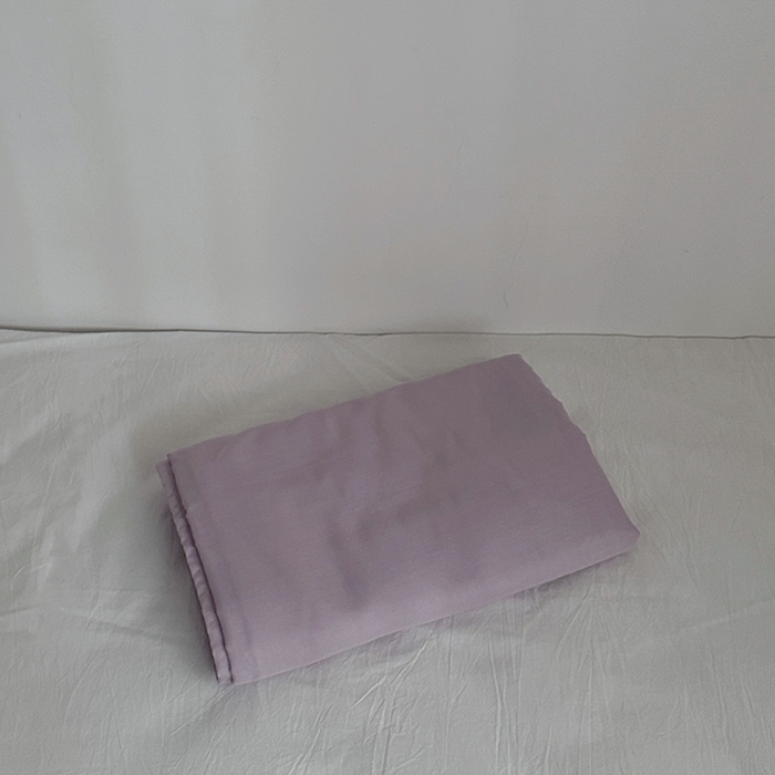 91家纺网 家纺一手货源 找家纺 柚可家居 2025新款双层纱单床单单床笠 浅紫色