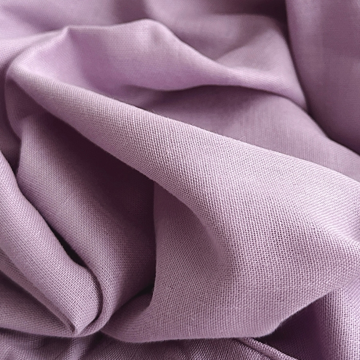 91家纺网 家纺一手货源 找家纺 柚可家居 2025新款双层纱单床单单床笠 浅紫色