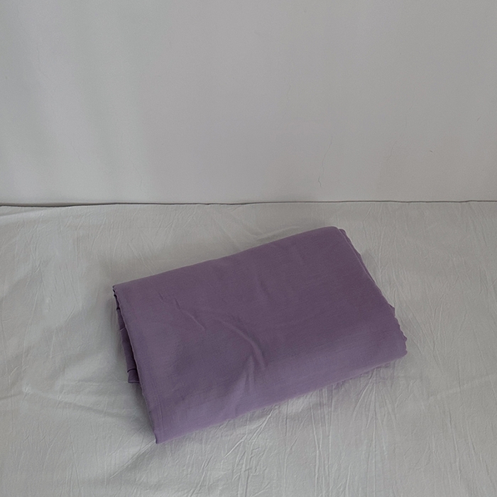 91家纺网 家纺一手货源 找家纺 柚可家居 2025新款双层纱单床单单床笠 紫罗兰