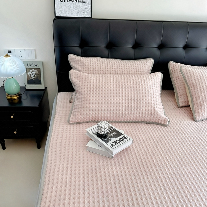 91家纺网 家纺一手货源 找家纺 （总）兜米2025新款菱形格床笠凉席