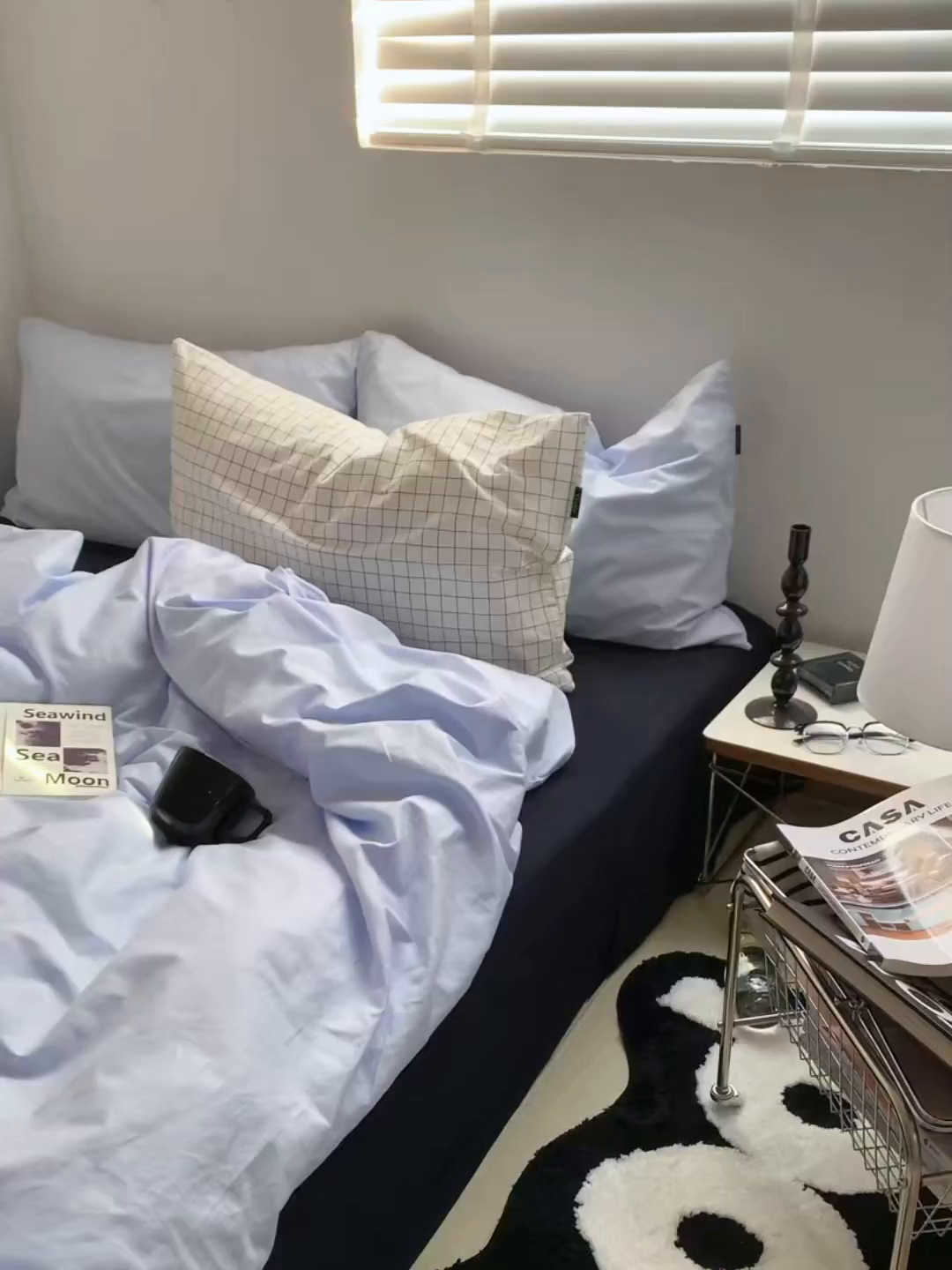 91家纺网 家纺一手货源 找家纺 （总）柚可家居 2025新款亲肤舒适40支数码四件套-淡蓝孤岛