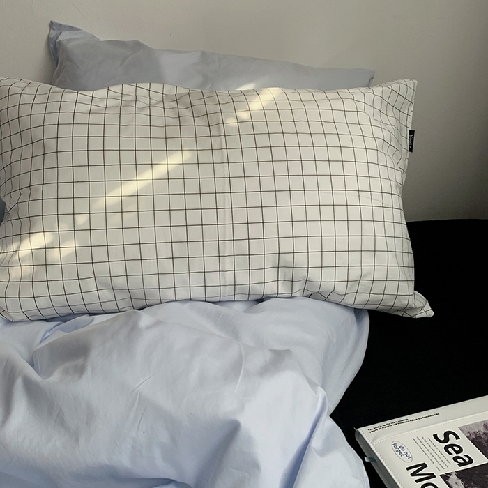 91家纺网 家纺一手货源 找家纺 （总）柚可家居 2025新款亲肤舒适40支数码四件套-淡蓝孤岛