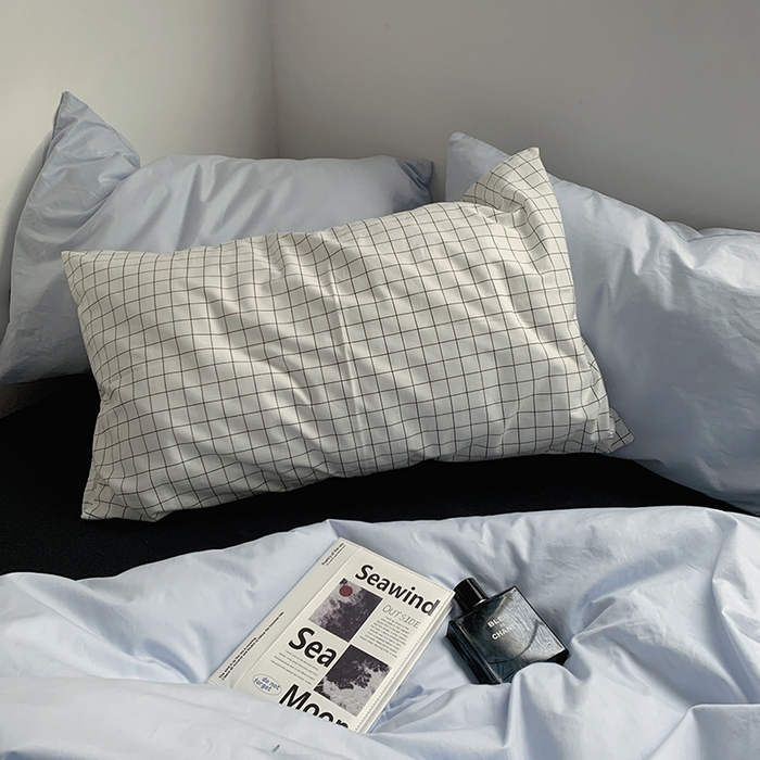 91家纺网 家纺一手货源 找家纺 （总）柚可家居 2025新款亲肤舒适40支数码四件套-淡蓝孤岛