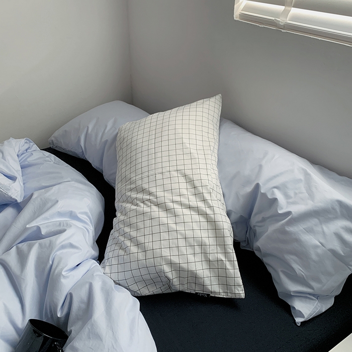 91家纺网 家纺一手货源 找家纺 （总）柚可家居 2025新款亲肤舒适40支数码四件套-淡蓝孤岛