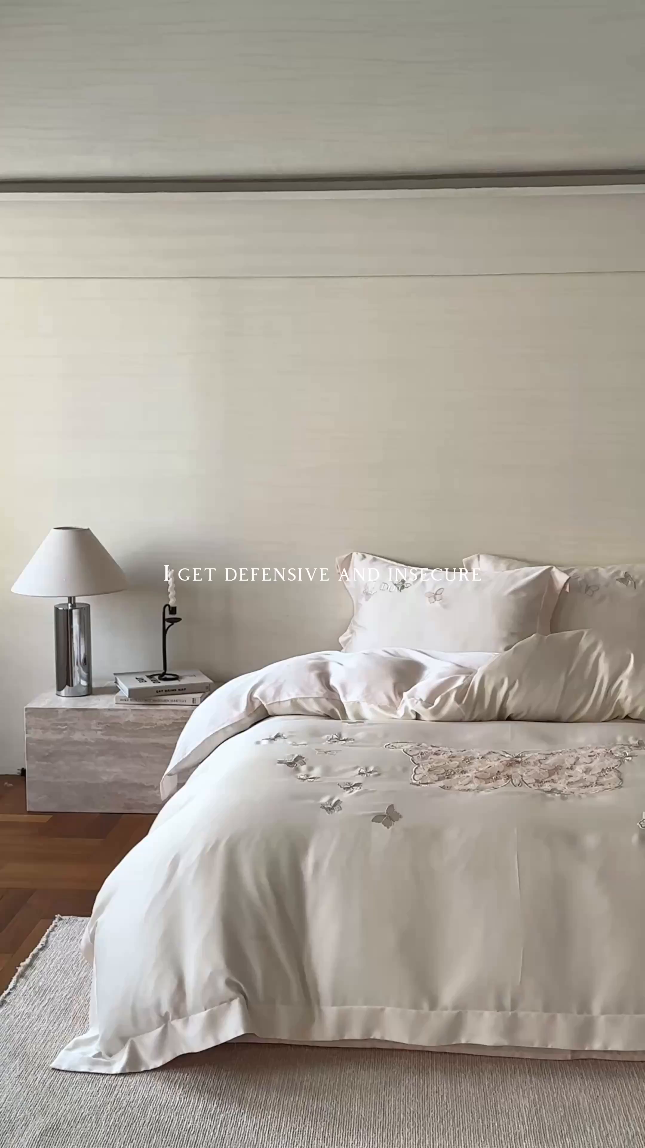 91家纺网 家纺一手货源 找家纺 （总）禾时 2025新款60S奥地利进口兰精天丝云纱绣花四件套-蝶恋花