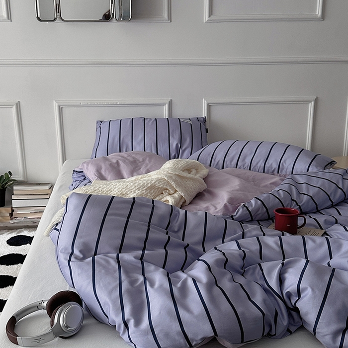 （总）柚可2025新款亲肤舒适40支数码四件套-卡玆-白