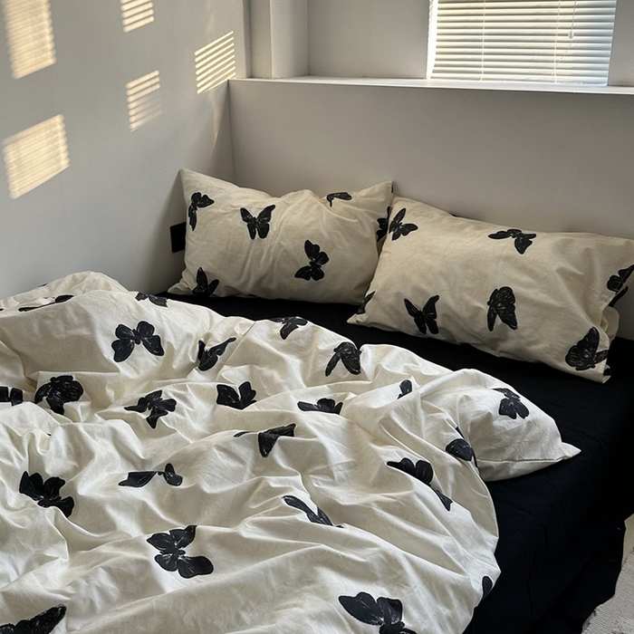 （总）柚可家居 2025新款亲肤舒适40支数码四件套-蝶舞