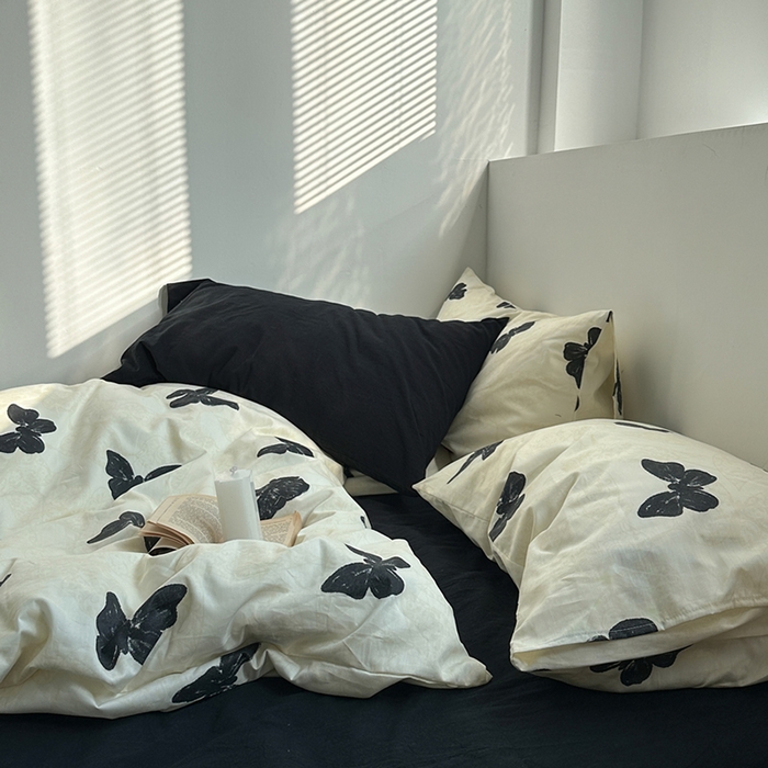 91家纺网 家纺一手货源 找家纺 （总）柚可家居 2025新款亲肤舒适40支数码四件套-蝶舞