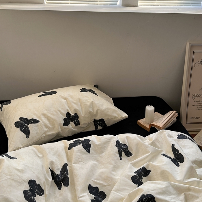 91家纺网 家纺一手货源 找家纺 （总）柚可家居 2025新款亲肤舒适40支数码四件套-蝶舞