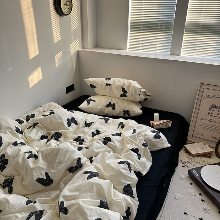 91家纺网 家纺一手货源 找家纺 （总）柚可家居 2025新款亲肤舒适40支数码四件套-蝶舞