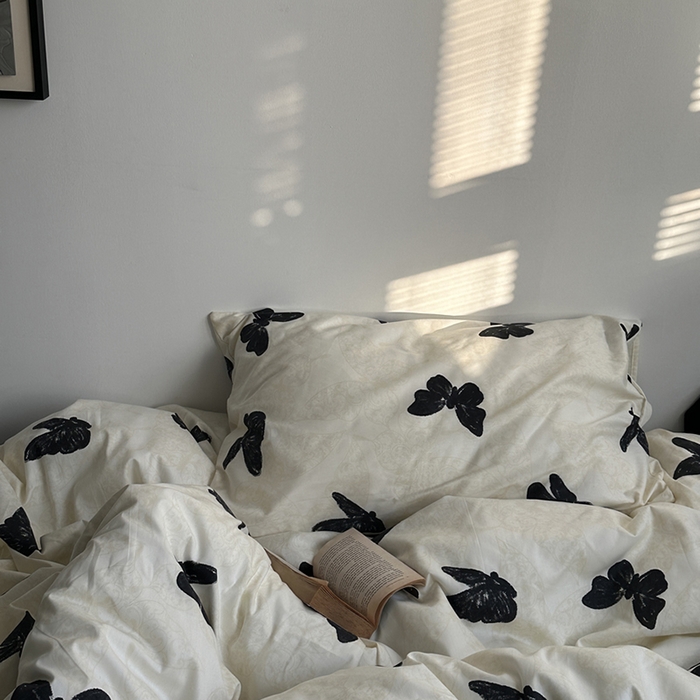 91家纺网 家纺一手货源 找家纺 （总）柚可家居 2025新款亲肤舒适40支数码四件套-蝶舞