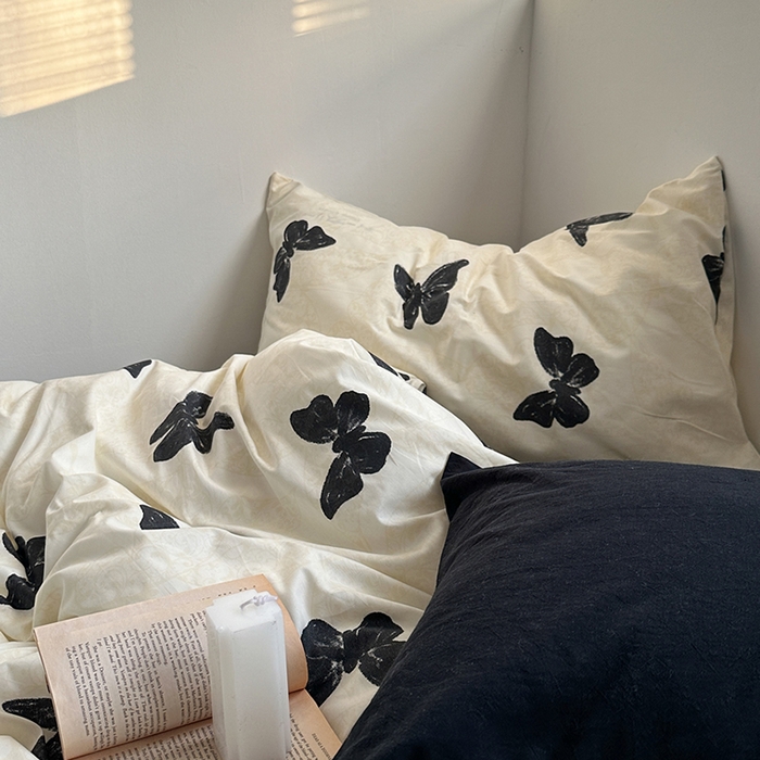 91家纺网 家纺一手货源 找家纺 （总）柚可家居 2025新款亲肤舒适40支数码四件套-蝶舞